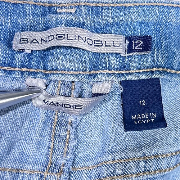 Bandolinoblu Mandie Textured‎ Straight Leg Stretch Jeans Size 12 - Picture 10 of 16